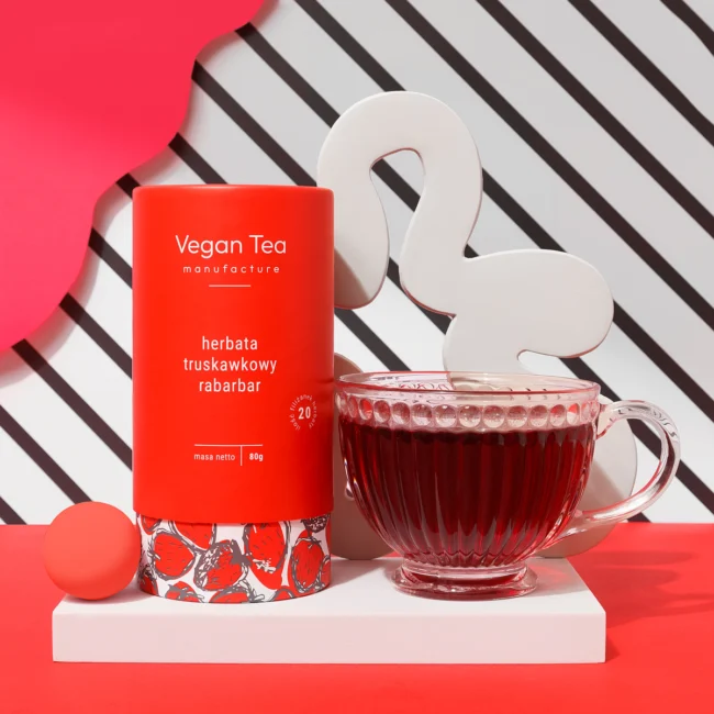 truskawka z rabarbarem vegan tea manufacture