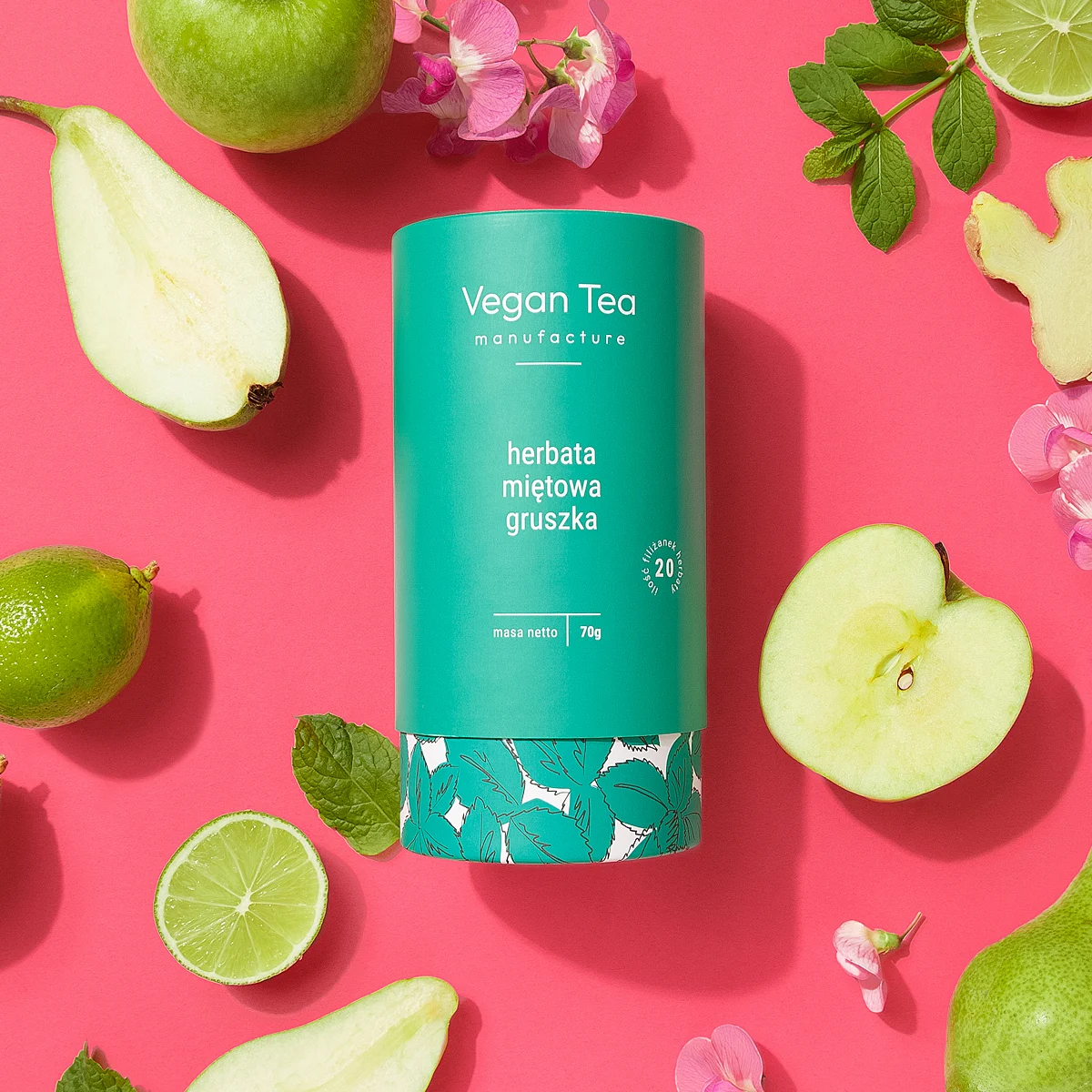 herbata miętowa gruszka vegan tea manufactura