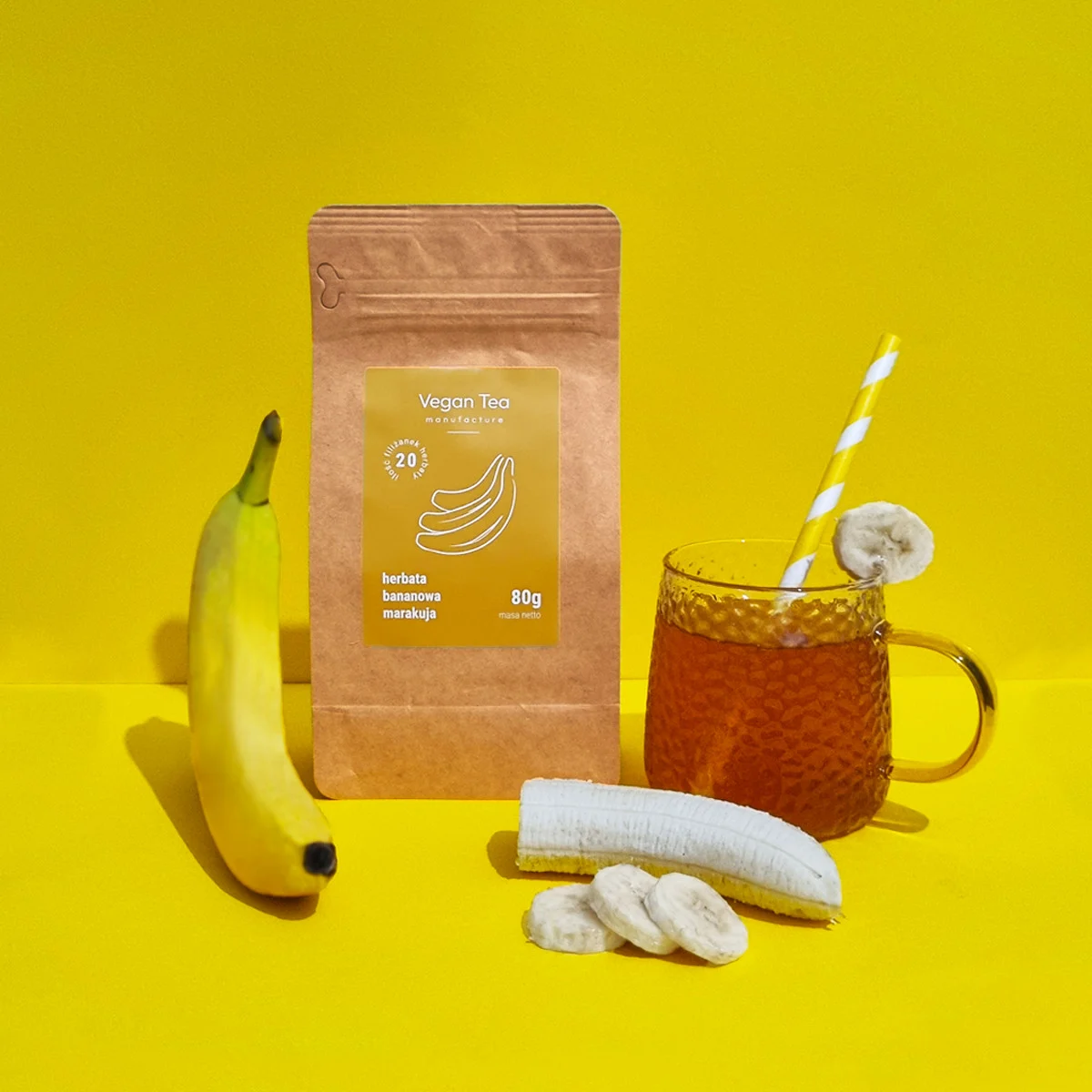 herbata bananowa vegan tea z marakują