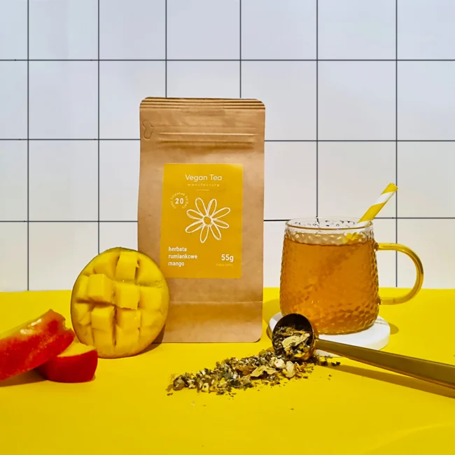herbata rumiankowa vegan tea z mango